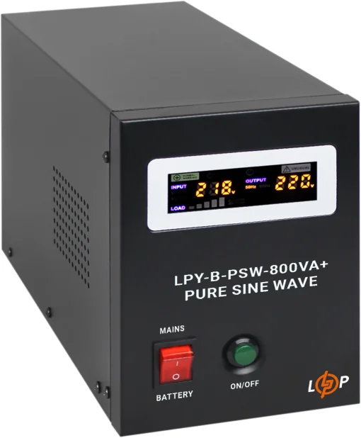 Источник бесперебойного питания LogicPower LPY-B-PSW-800VA+ (560Вт)5A/15A, с правильной синусоидой 12V