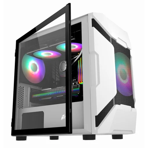 Корпус 1stPlayer D3-A-F2P-W-F2-W-WH White без БП