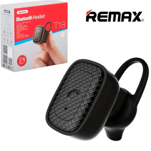 Bluetooh-гарнітура-зарядка Remax RB-T18 Black (6954851283140)