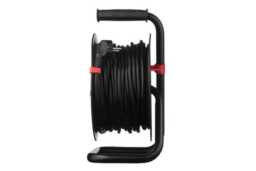 Сетевой удлинитель на катушке 2E 4XSchuko, IP20, 3G*1.5мм, 20м, black (2E-CR4315IP20M20)