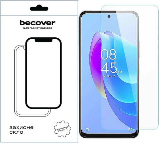 Захисне скло BeCover для Tecno Spark 10 Pro (KI7) Crystal Clear Glass 3D (709269)