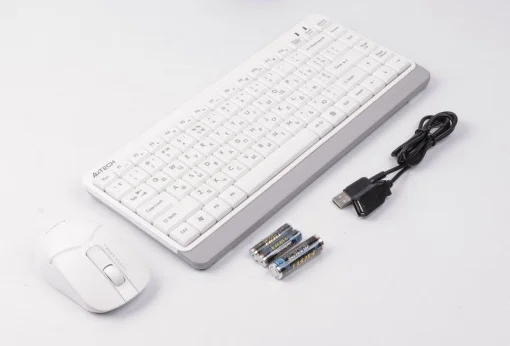 Комплект (клавиатура, мышка) беспроводной A4Tech FG1112S White USB