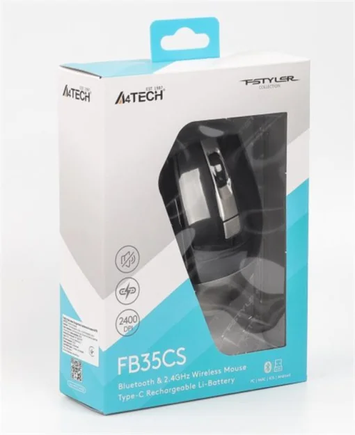 Мышь беспроводная A4Tech Fstyler FB35CS Smoky Grey