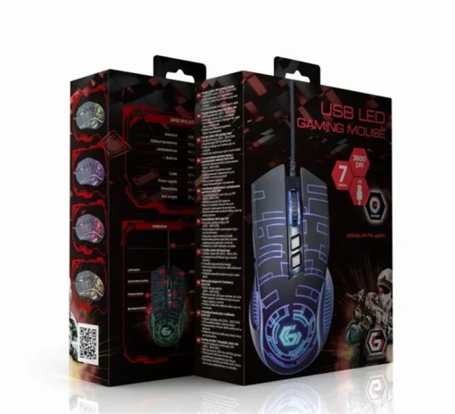 Мишка Gembird MUSG-RGB-01 Black