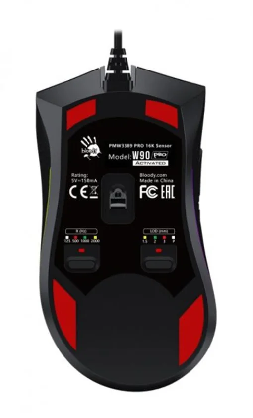 Мишка A4Tech Bloody W90 Pro Stone Black