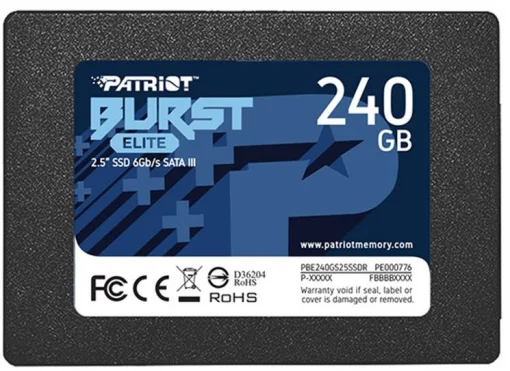 Накопитель  SSD 240GB Patriot Burst Elite 2.5" SATAIII TLC (PBE240GS25SSDR)
