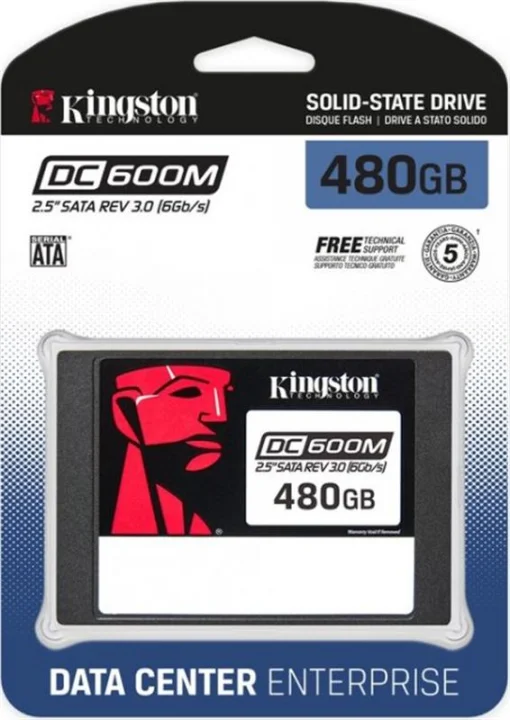 Накопичувач SSD  480GB Kingston SSD DC600M 2.5" SATAIII 3D TLC (SEDC600M/480G)