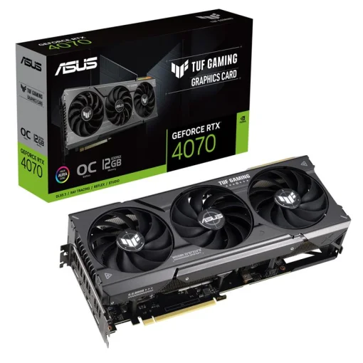 Видеокарта GF RTX 4070 12GB GDDR6X TUF Gaming OC Asus (TUF-RTX4070-O12G-GAMING)
