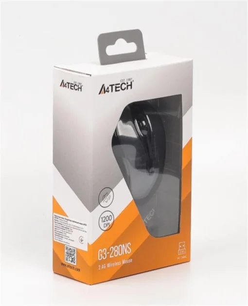 Мышка беспроводная A4Tech G3-280NS Smoky Grey USB