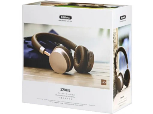 Bluetooth-гарнитура Remax RB-520HB Gold (6954851284857)