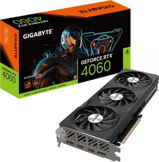 Видеокарта GF RTX 4060 8GB GDDR6 Gaming OC Gigabyte (GV-N4060GAMING OC-8GD)