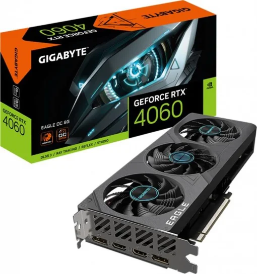 Видеокарта GF RTX 4060 8GB GDDR6 Eagle OC Gigabyte (GV-N4060EAGLE OC-8GD)