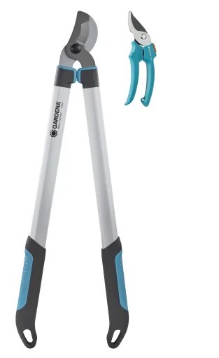 Комплект: сучкорез для сухих веток Gardena EasyCut 680 А с наковальней, 40 мм (арт.12004-20) + секатор Classic обводной, 18 мм (арт.8754-20) (12003-30.000.00)