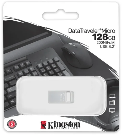Флэш-накопитель USB3.2 128GB Kingston DataTraveler Micro (DTMC3G2/128GB)