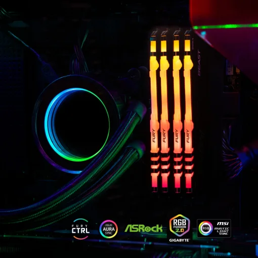 Модуль пам`яті DDR4 2x8GB/3200 Kingston Fury Beast RGB (KF432C16BBAK2/16)