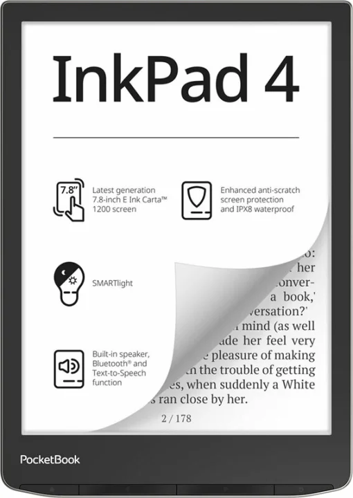 Электронная книга PocketBook 743G InkPad 4 Stundust Silver (PB743G-U-CIS)