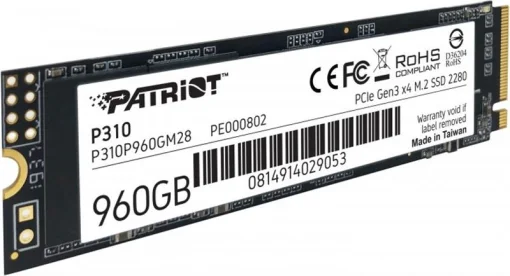 Накопитель SSD 960GB Patriot P310 M.2 2280 PCIe NVMe 3.0 x4 TLC (P310P960GM28)