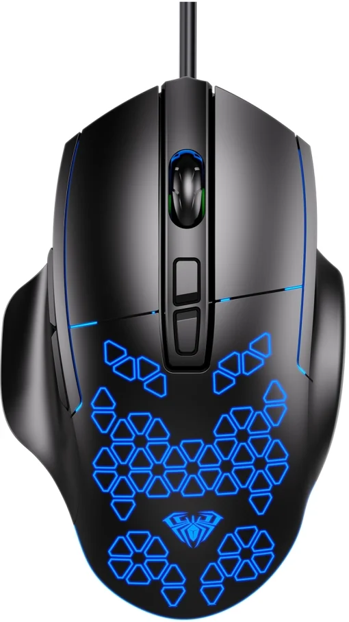Мышка Aula F812 Wired gaming mouse with 7 keys Black (6948391213132)