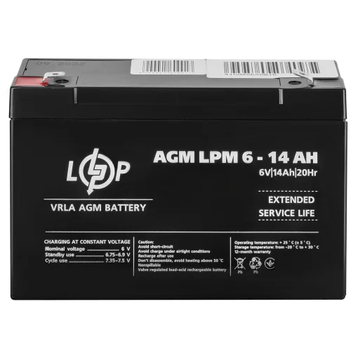 Аккумуляторная батарея LogicPower LPM 6V 14AH (LPM 6 – 14 AH) AGM
