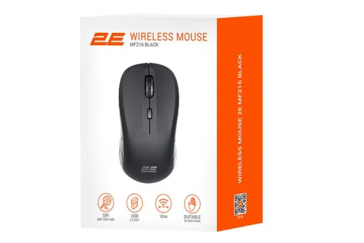 Мышь беспроводная 2E MF216 WL Black (2E-MF216WB) USB