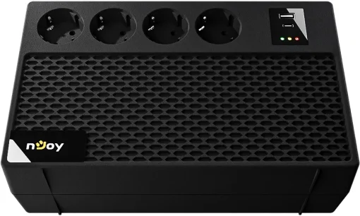 Источник бесперебойного питания NJOY Renton 650 Plus (UPCSBLS665TRPCG01B) Lin.int., AVR, 4 x евро, 1 x USB Type A, 1x USB Type C, пластик