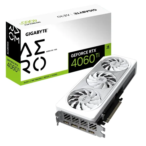 Видеокарта GF RTX 4060 Ti 16GB GDDR6 Aero OC Gigabyte (GV-N406TAERO OC-16GD)