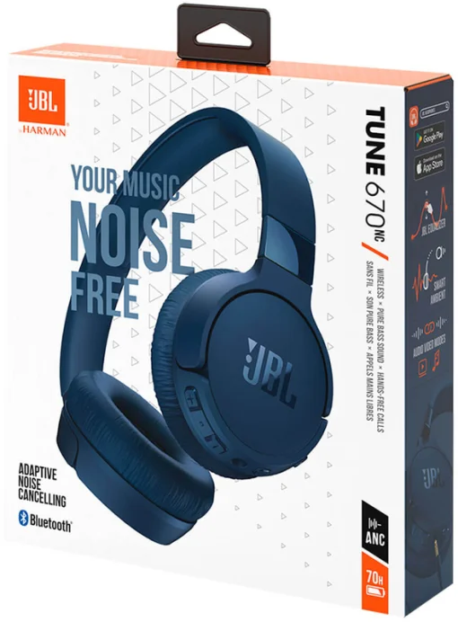 Навушники JBL Tune 670NC Blue (JBLT670NCBLU)