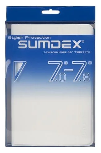 Чохол-книжка SUMDEX універсальний 7" White (TCC-700WT)