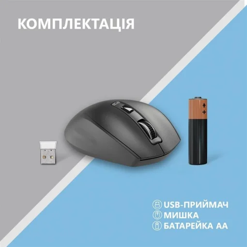 Мышь беспроводная 2E MF250 Silent WL Black (2E-MF250WBK) USB