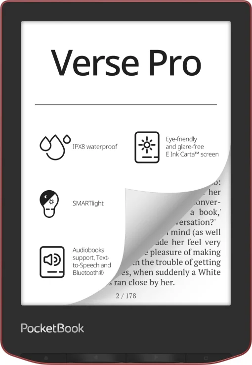 Электронная книга PocketBook 634 Verse Pro Passion Red (PB634-3-CIS)
