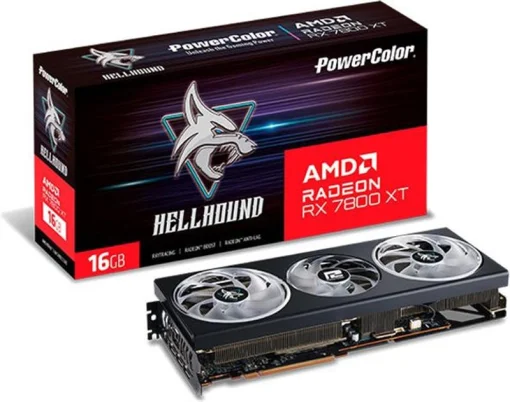 Видеокарта AMD Radeon RX 7800 XT 16GB GDDR6 Hellhound PowerColor (RX 7800 XT 16G-L/OC)