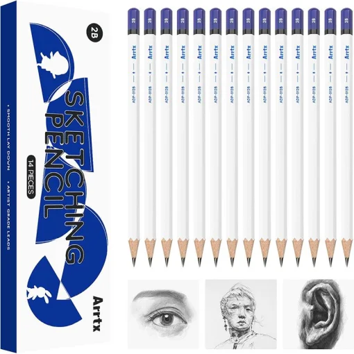 Набор карандашей Arrtx для рисования 2B (ADP-012B), 14 шт (LC303588)
