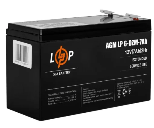 Аккумуляторная батарея LogicPower 12V 7AH (LP 6-DZM-7 Ah) AGM