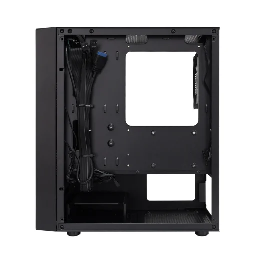 Корпус 1stPlayer BS-2-3F1-BK Black без БП