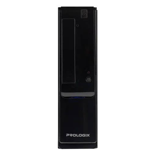 Корпус Prologix E100 Slim 400W 8cm, 2хUSB2.0, Black