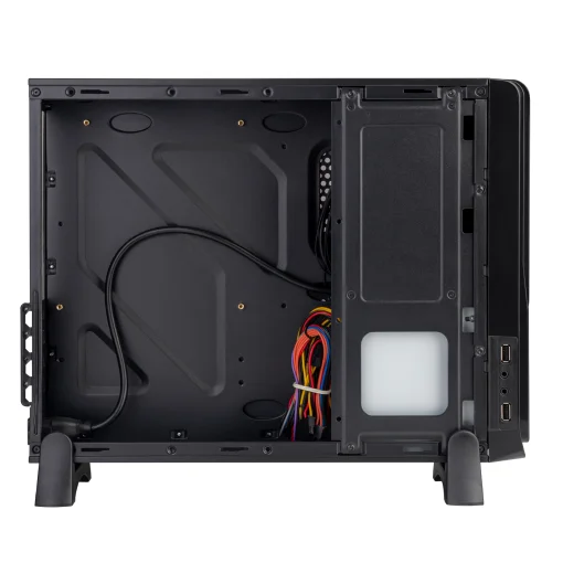 Корпус Prologix E100 Slim 400W 8cm, 2хUSB2.0, Black