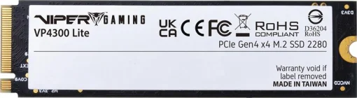 Накопитель SSD 4TB Patriot Viper VP4300 Lite M.2 2280 PCIe 4.0 x4 NVMe TLC (VP4300L4TBM28H)