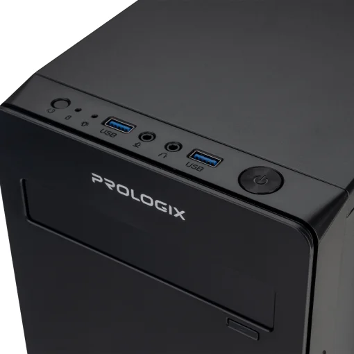 Корпус Prologix E101 500W 12см, 2xUSB3.0, Black