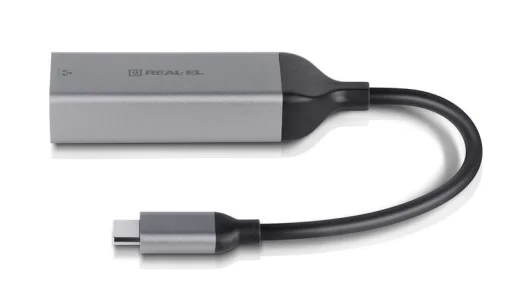 Адаптер REAL-EL CE-150 USB Type-C-RJ45 Black