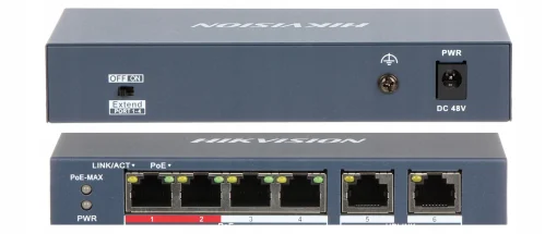 Комутатор Hikvision DS-3E0106P-E/M