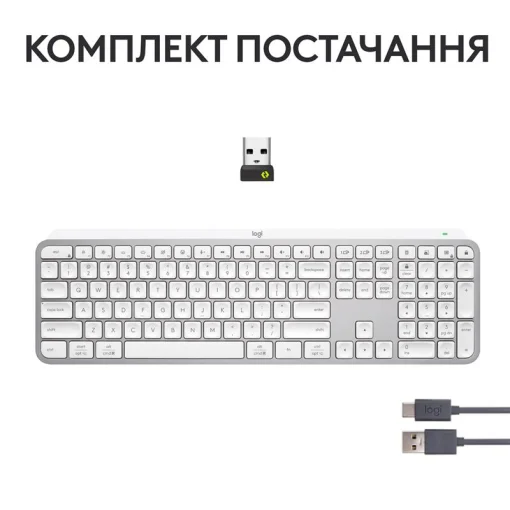 Клавиатура беспроводная Logitech MX Keys S Pale Grey (920-011588)