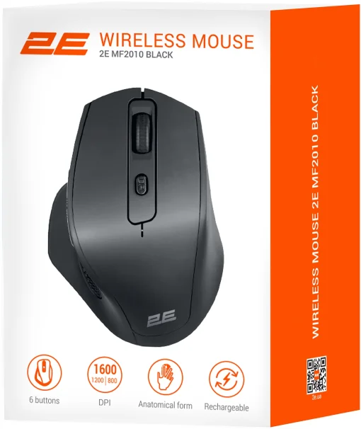 Мышь беспроводная 2E MF2010 WL Black (2E-MF2010WB)