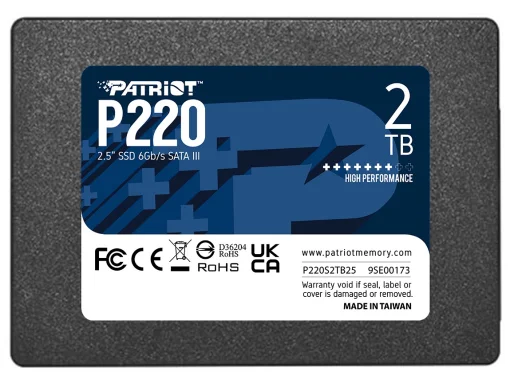 Накопитель SSD 2TB Patriot P220 2.5" SATAIII TLC (P220S2TB25)