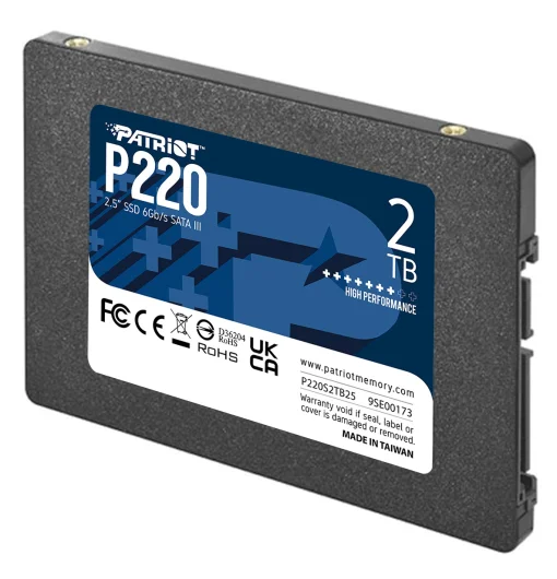 Накопитель SSD 2TB Patriot P220 2.5" SATAIII TLC (P220S2TB25)