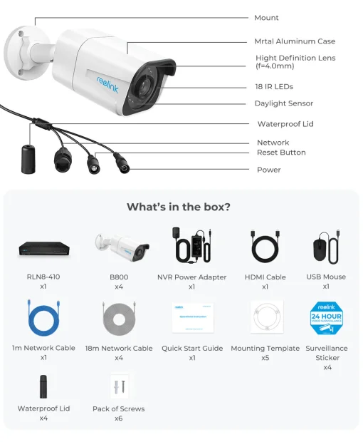 Комплект видеонаблюдения Reolink RLK8-800B4-A-V2