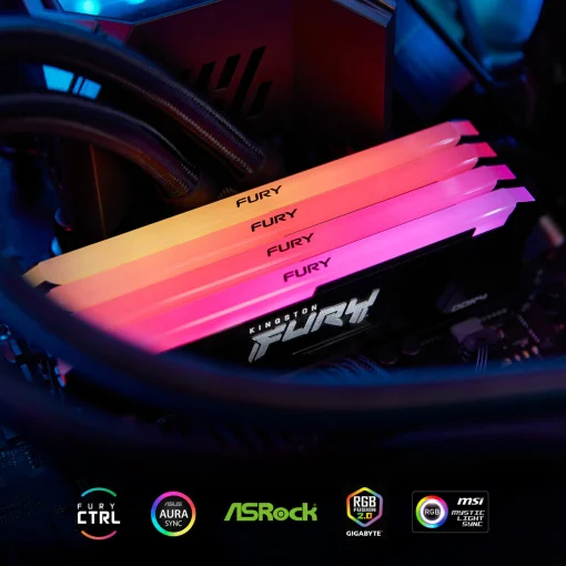 Модуль пам`яті DDR4 8GB/3200 Kingston Fury Beast RGB (KF432C16BB12A/16)
