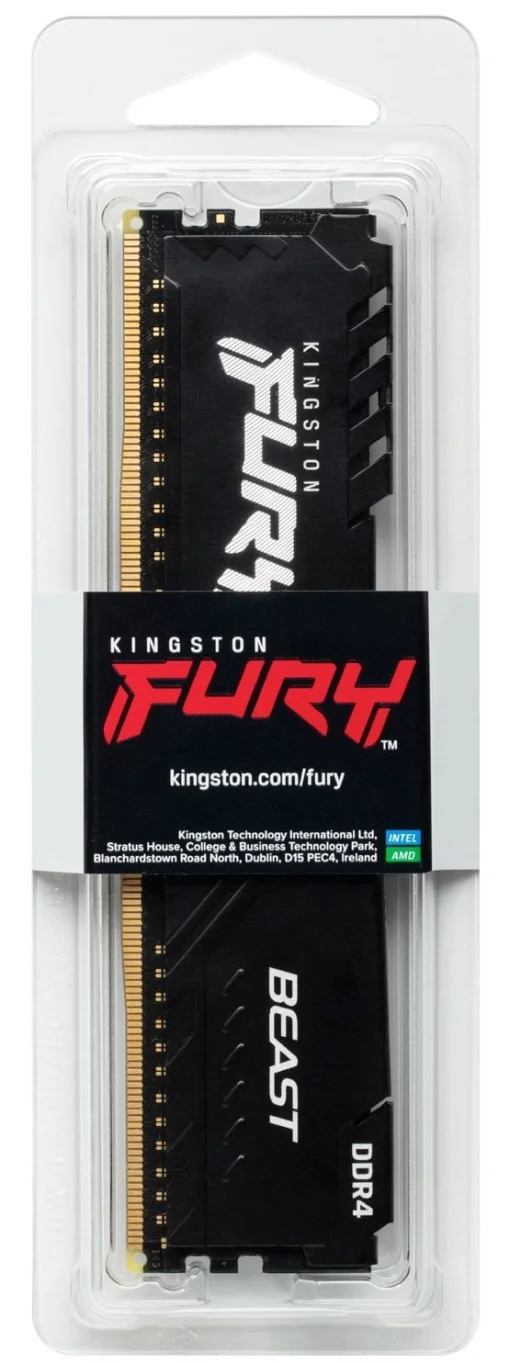 Модуль памяти DDR4 16GB/3200 Kingston Fury Beast Black (KF432C16BB/16)