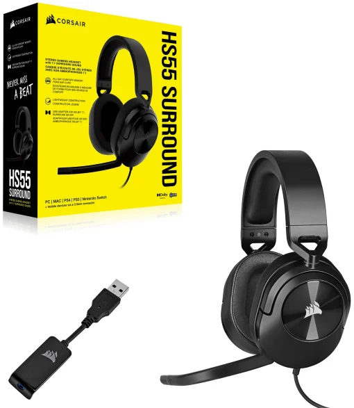 Гарнитура Corsair HS55 Surround Headset Carbon (CA-9011265-EU)