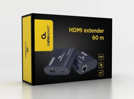 Удлинитель Cablexpert HDMI - RJ-45 (F/F), до 60 м, Black (DEX-HDMI-03)