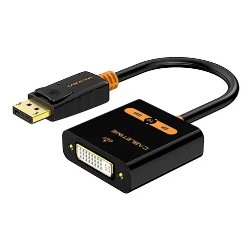 Адаптер Сabletime DisplayPort – DVI (M/F), 0.2 м, Black (CP24B)